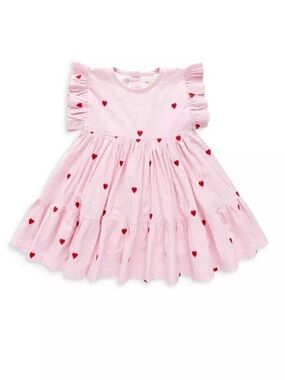 Pink Chicken Girls Heart Embroidered Kit Dress, size 3Y